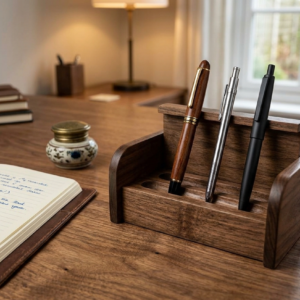 Wooden pen case